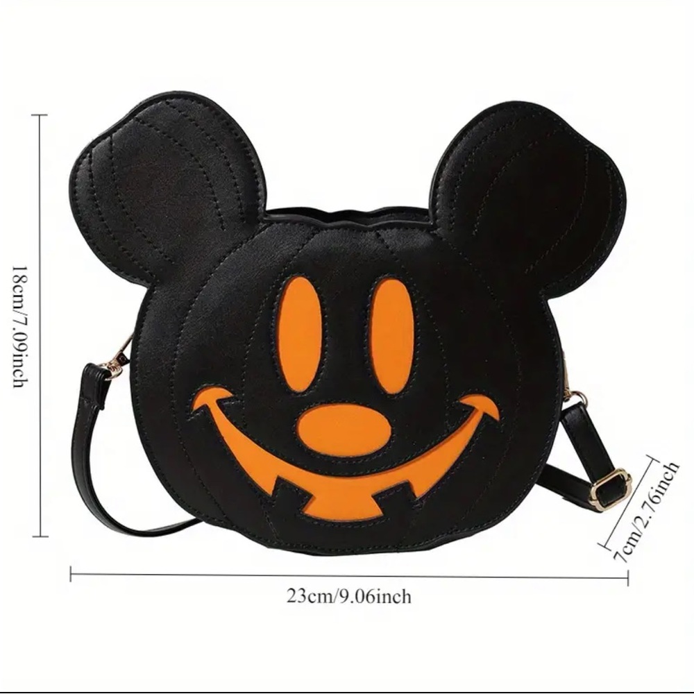 Pumpkin Mickey Mouse Crossbody Bag - Picture 5 of 5